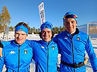 Davide Ghio, 6° nella 10Km di Vuokatti, tra i compagni Hannes Oberhofer e Andrea Zorzi