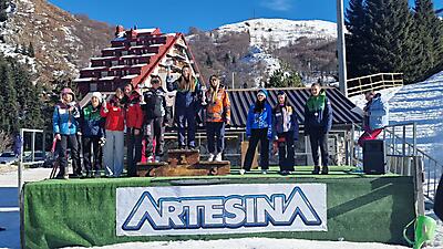 2_podio_Slalom_Allievi_F_selezioni regionali Alpe Cimbra_Artesina_23_01_2024
