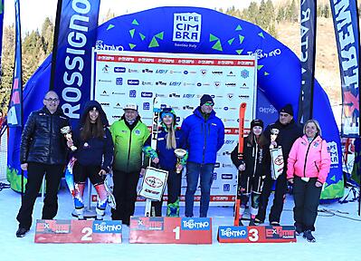7_podio_Gigante_Ragazzi_F_sel. naz. Alpe Cimbra FIS Children Cup_30_01_2024