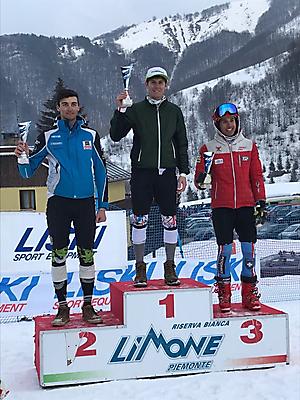 podio_Aspiranti_M_Slalom FIS-NJR_Tr, Il Premio_Limone_04_02_2018_1