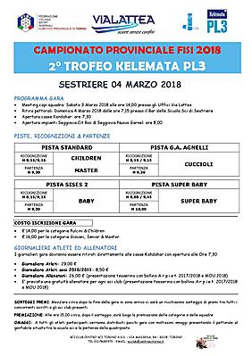 PROGRAMMA PARTENZE TROFEO PL3 KELEMATA