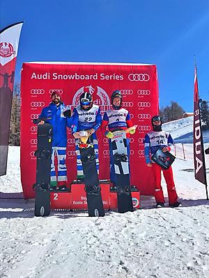 podio_Coppa Europa Snowboardcross_Veysonnaz_21_03_2018