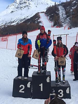 podio_F_Slalom_FIS Cittadini_Bonneval_01_12_2018