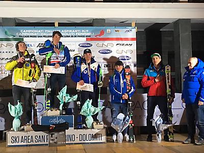 podio_Slalom_C.I. Aspiranti_M_Moena Alpe Lusia_26_03_2019_1