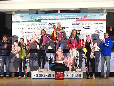 podio_Slalom_F_C.I. Aspiranti_Falcade_29_03_2019