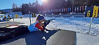 Atleta dello sci club Valle Stura al poligono