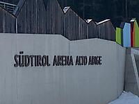 La Südtirol Arena di Anterselva dove si sono svolti i Campionati Italianii Mass start di biathlon
